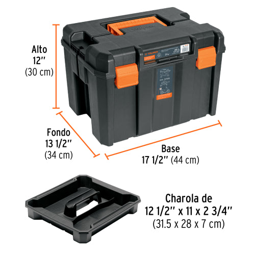 Caja para herramienta, profunda de 17"x12", TRUPER
