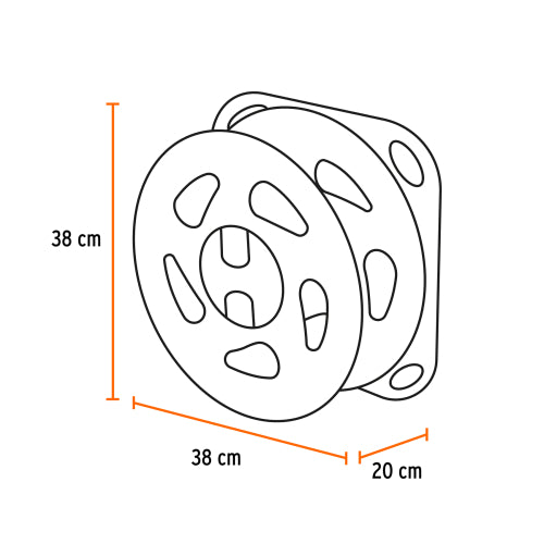 Combo de manguera reforzada 3 capas 1/2", pistola de riego plástica y porta manguera