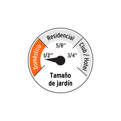 Manguera 1/2"reforzada 3 capas 15 m conexiones plásticas