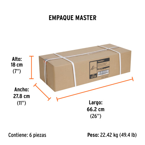 Templadora de manivela de 650 kg con cable, Truper