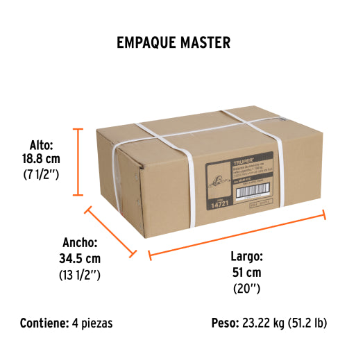 Templadora de manivela de 1100 kg con cable, Truper