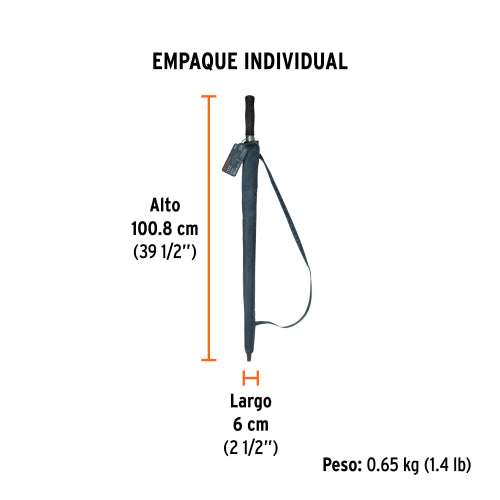 Paraguas de 135 cm, Truper