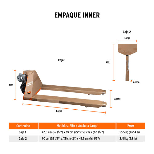 Pato de carga 2 ton con ruedas de hule/poliuretano