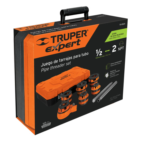 Juego de tarrajas para tubo, Truper Expert
