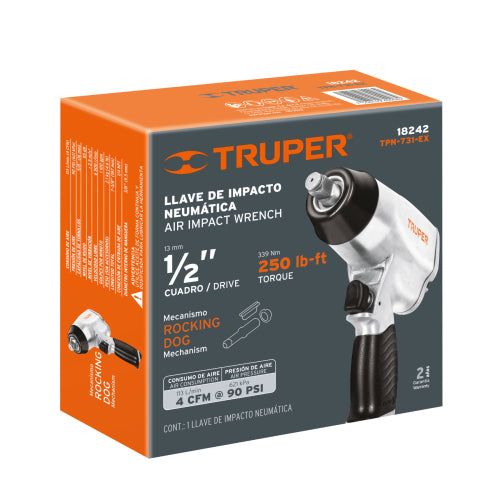 Llave (pistola) de impacto 1/2", TRUPER