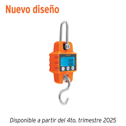Balanza electrónica colgante, de pilas, 300 kg, Truper