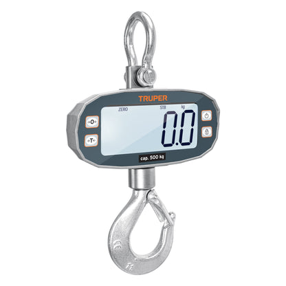 Balanza electrónica colgante, recargable, 500 kg, Truper