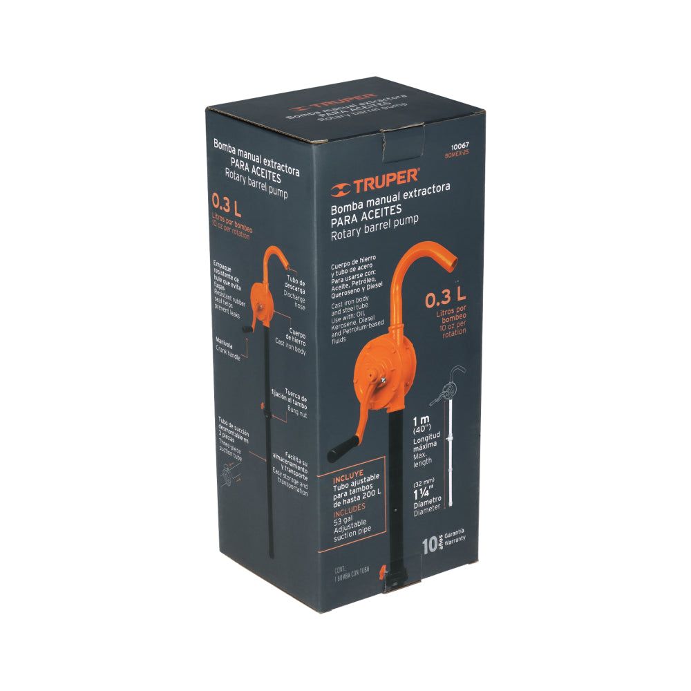 Bomba extractora de aceites con manivela, Truper