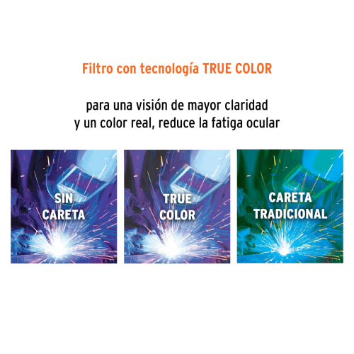 Máscara electrónica de oscurecimiento automático semiprofesional, PRETUL