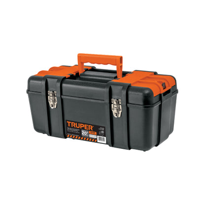 Caja p/herramienta 20" con compartimentos, broches metálicos