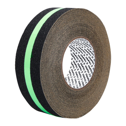 cinta antideslizante negro/fotoluminiscente con abrasivo, largo 18 m