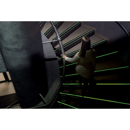 Cinta antideslizante negra/fotoluminiscente, con abrasivo