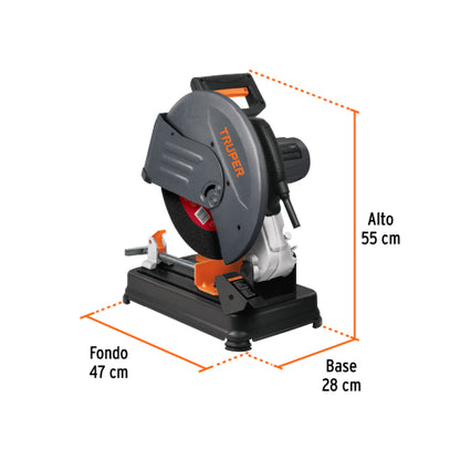 Tronzadora/cortadora de metales, 14",industrial, 2200W,220V
