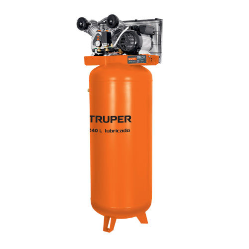 Compresora lubricada de banda, 240 L, 220 V Truper