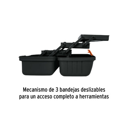 Caja para pesca de 16" con 3 bandejas deslizables, Truper