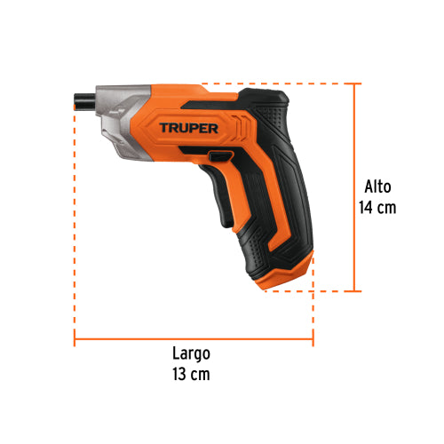 Destornillador inalámbrico profesional 3.6V, 220V, Truper