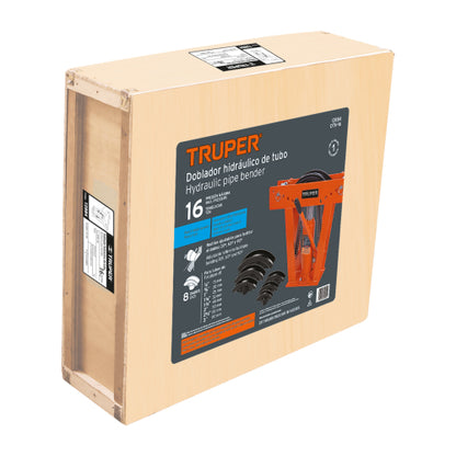 Doblador hidráulico para tubo, 16 ton, Truper