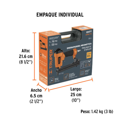 Engrapadora neumática calibre 22, Truper