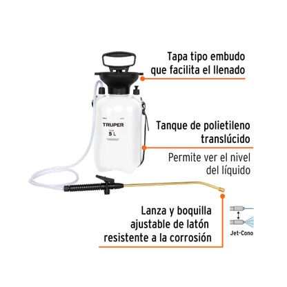 Fumigador jardinero 5 L (1.3 gal), Truper