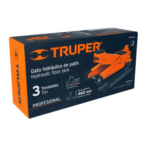 Gata hidráulica de patín 3t profesional, Truper