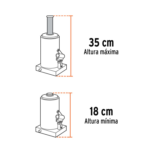 Gata de botella, de 2 Ton, Truper