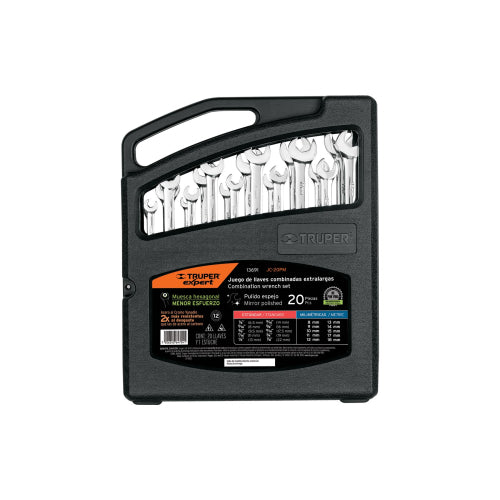 Juego de 20 llaves extralargas mixtas pulidas