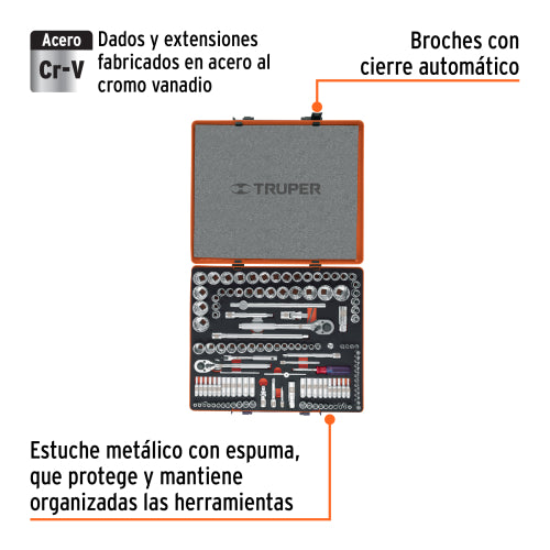 Juego 135 piezas, mixto Truper