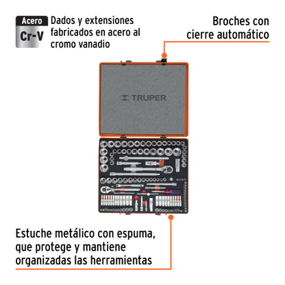 Juego 135 piezas, mixto Truper