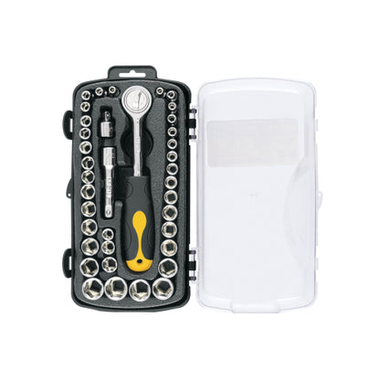 Juego de 39 herramientas 1/4" y 3/8" para mecánico, Pretul