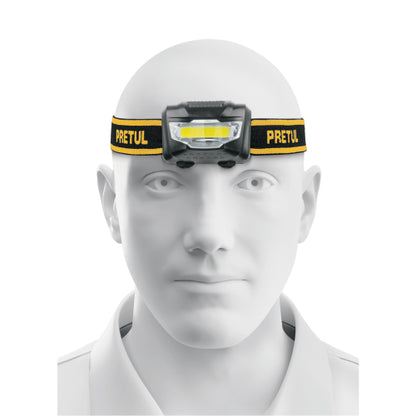 Linterna de minero LED 100 lm de 3 pilas AAA, PRETUL