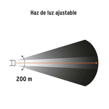 Linterna LED de minero 800 lm, de 4 pilas AA, TRUPER EXPERT