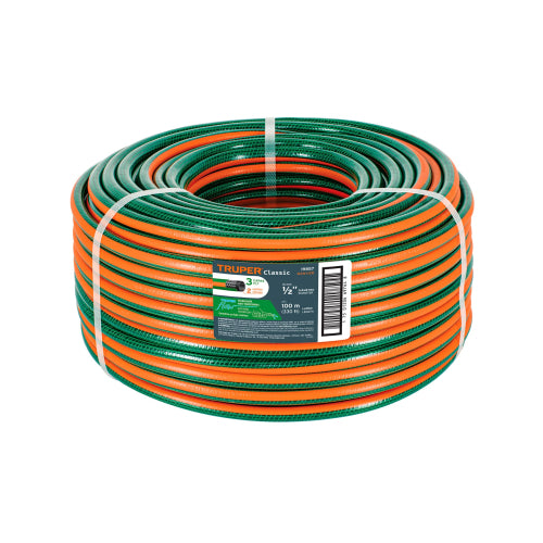 Metro de manguera 1/2" 3 capas en rollo de 100 m, Truper