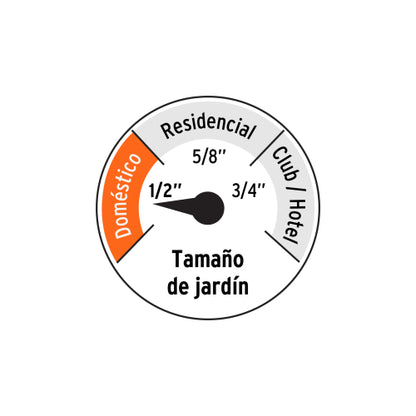 Manguera 1/2"reforzada 3 capas 15 m conexiones plásticas