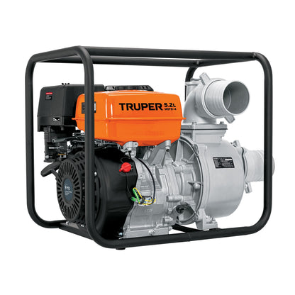 Motobomba autocebante 4"x4", gasolina 9HP, agrícola, TRUPER