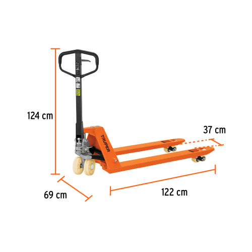 Pato de carga 3 ton con ruedas de nylon, Truper