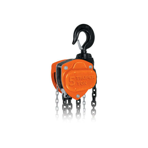 Tecle industrial de cadena, 5 toneladas, Truper