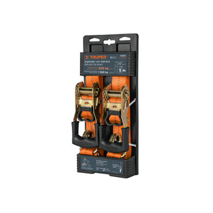 Juego de 2 sujetadores con ratchet carga máxima 1500 kg