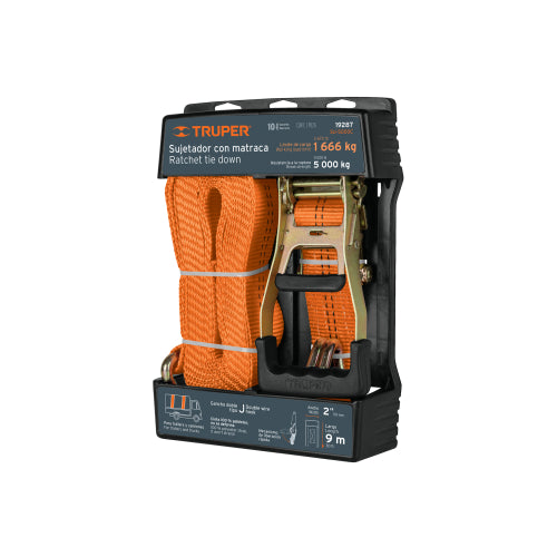 Sujetador con ratchet, carga máxima 5000 kg, Truper