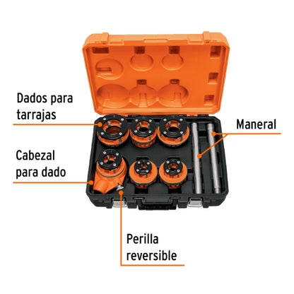Juego de tarrajas para tubo, Truper Expert