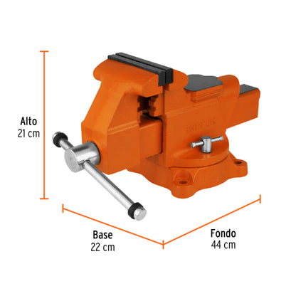 Tornillo de banco 5" uso industrial de hierro nodular