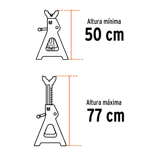 Caballetes para auto 12 T Truper