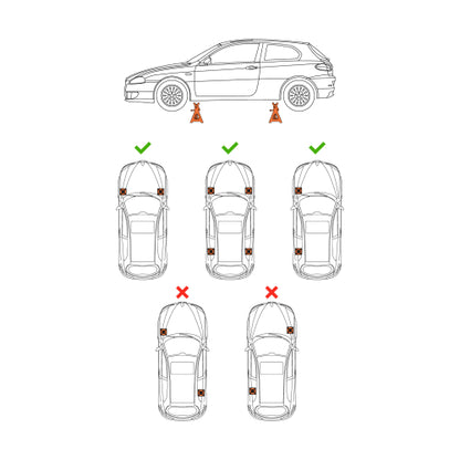 Caja con 2 Caballetes para auto 3T Truper