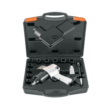 Kit de llave de impacto 1/2" con estuche de plástico. Truper