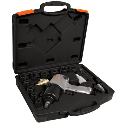 Kit de llave de impacto 1/2" con estuche de plástico. Truper